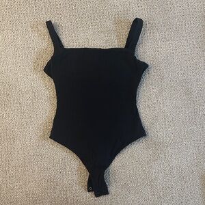 SKIMS square neck Black Sleeveless Bodysuit